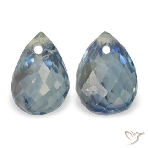1.44ctw Natural Teal Sapphire, Briolette, VS