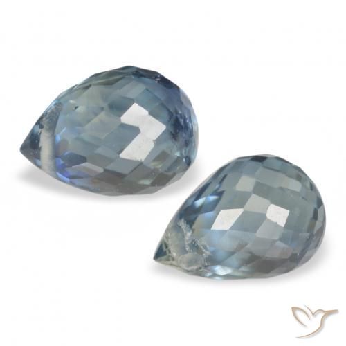 Sapphire Gemstones in 5.4 x 3.9 mm Size for Sale, Sapphire Stones in Teal Color