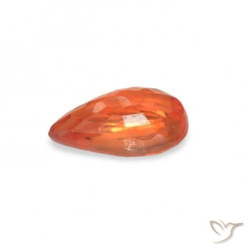 Sapphire Gemstone in 6 x 4 mm (calibrated) Size for Sale, Sapphire Stone in Medium Orange Color