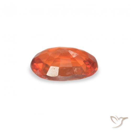 Sapphire Gemstone in 5.6 x 4 mm Size for Sale, Sapphire Stone in Medium Orange Color