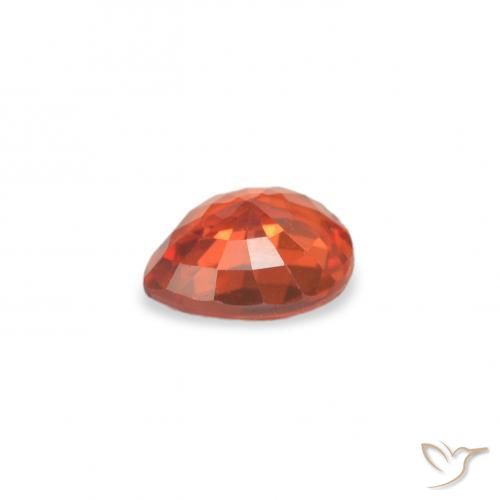 Sapphire Gemstone in 4.8 x 4 mm Size for Sale, Sapphire Stone in Medium Orange Color