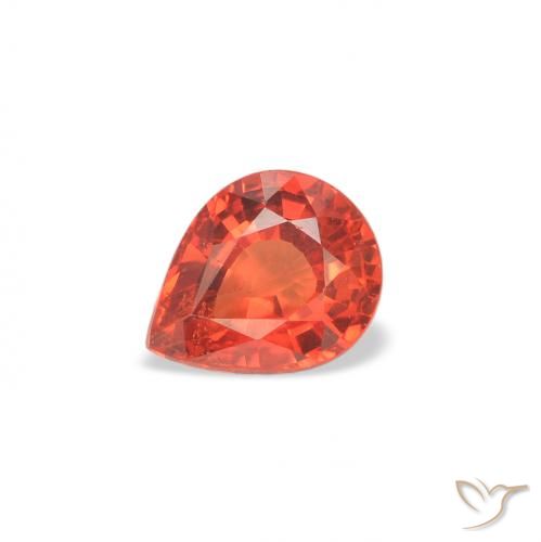 0.46ct Natural Intense Red Sapphire, Pear Shape, VS