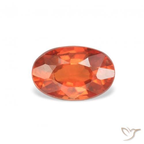 0.70ct Natural Fire Orange Sapphire, Oval, VS