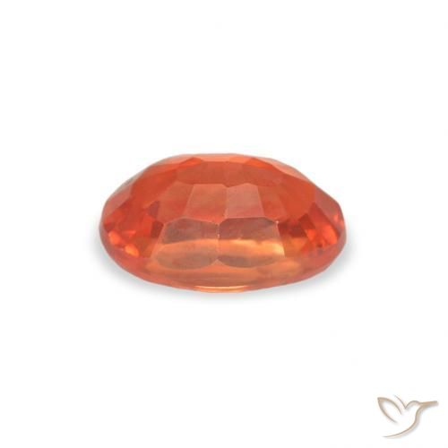 Sapphire Gemstone in 6 x 4 mm (calibrated) Size for Sale, Sapphire Stone in Fire Orange Color