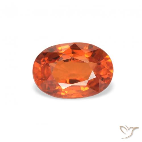 0.73ct Natural Fire Orange Sapphire, Oval, VS