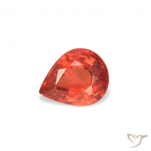 0.46ct Natural Medium Red Sapphire, Pear Shape, VS