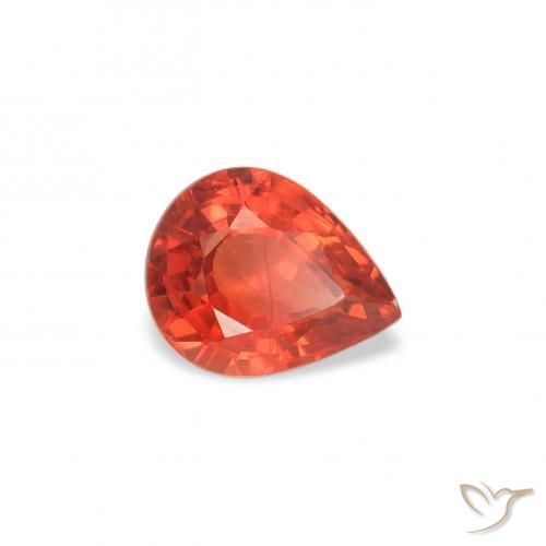 0.46 ct Red Sapphire Stone, Natural Sapphire in Pear Facet Shape for Sale