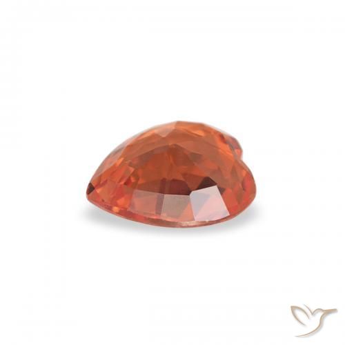 Sapphire Gemstone in 4.5 x 4.5 mm Size for Sale, Sapphire Stone in Medium Orange Color
