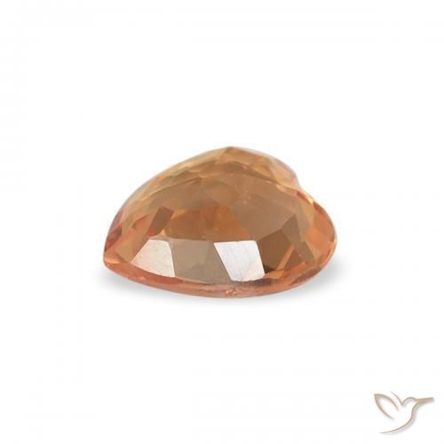 Sapphire Gemstone in 4.8 x 4.6 mm Size for Sale, Sapphire Stone in Medium Orange Color