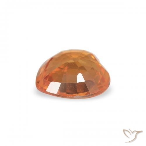 Sapphire Gemstone in 4.7 x 4.6 mm Size for Sale, Sapphire Stone in Deep Orange Color