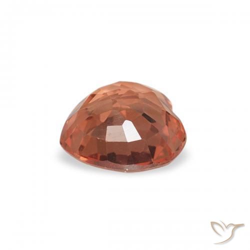 Sapphire Gemstone in 4.6 x 4.6 mm Size for Sale, Sapphire Stone in Medium Orange Color