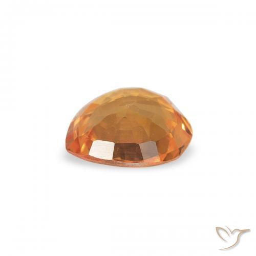 Sapphire Gemstone in 4.6 x 4.4 mm Size for Sale, Sapphire Stone in Bright Orange Color