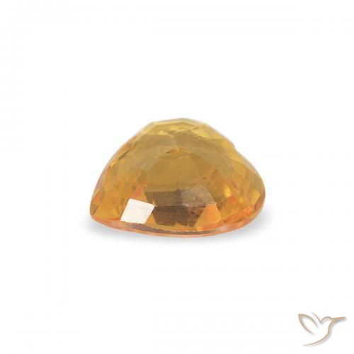 Sapphire Gemstone in 4.5 x 4.4 mm Size for Sale, Sapphire Stone in Bright Orange Color