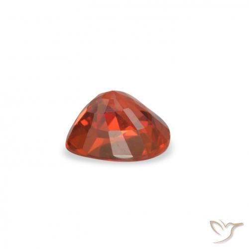 Sapphire Gemstone in 4.8 x 4.1 mm Size for Sale, Sapphire Stone in Bright Crimson Red Color