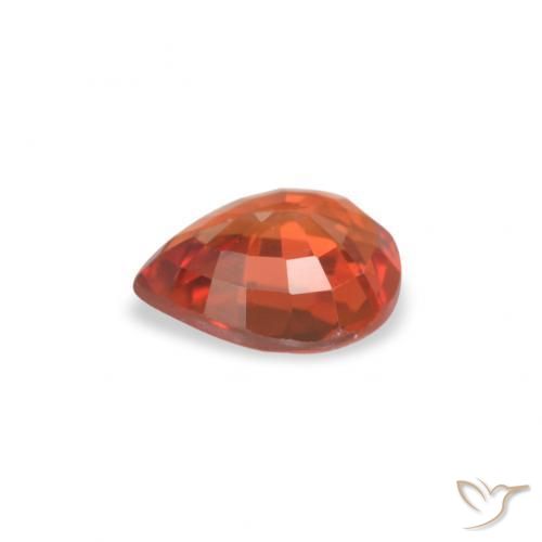 Sapphire Gemstone in 5.5 x 4.5 mm Size for Sale, Sapphire Stone in Medium Red Color