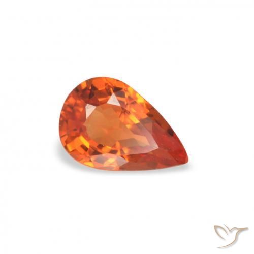 0.46 ct Red Sapphire Stone, Natural Sapphire in Pear Facet Shape for Sale