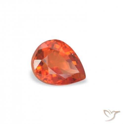 0.52 ct Red Sapphire Stone, Natural Sapphire in Pear Facet Shape for Sale