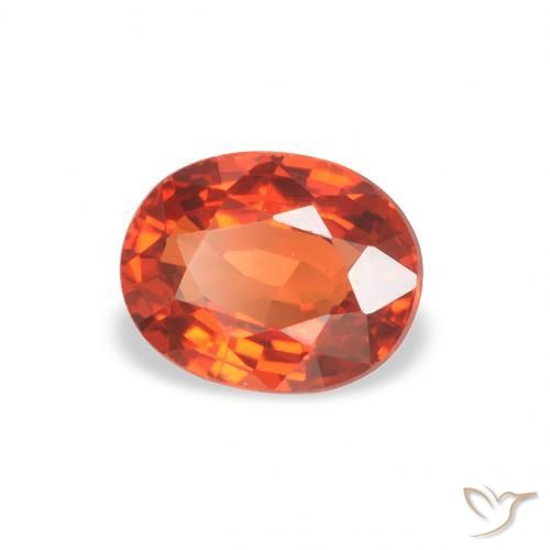 0.58 ct Red Sapphire Stone, Natural Sapphire in Oval Facet Shape for Sale