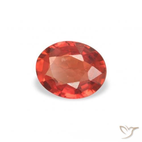 0.33 ct Red Sapphire Stone, Natural Sapphire in Oval Facet Shape for Sale
