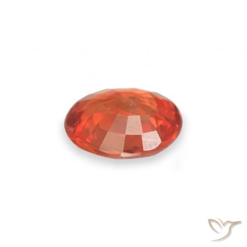 Sapphire Gemstone in 4.7 x 3.9 mm Size for Sale, Sapphire Stone in Bright Crimson Red Color
