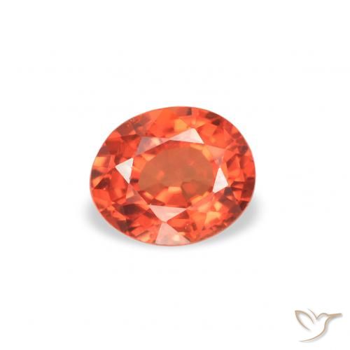 0.38ct Natural Reddish Orange Sapphire, Oval, VVS