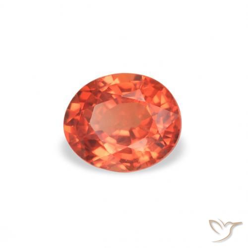 0.38 ct Red Sapphire Stone, Natural Sapphire in Oval Facet Shape for Sale