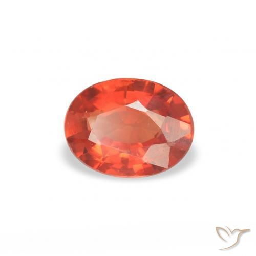 0.37 ct Red Sapphire Stone, Natural Sapphire in Oval Facet Shape for Sale