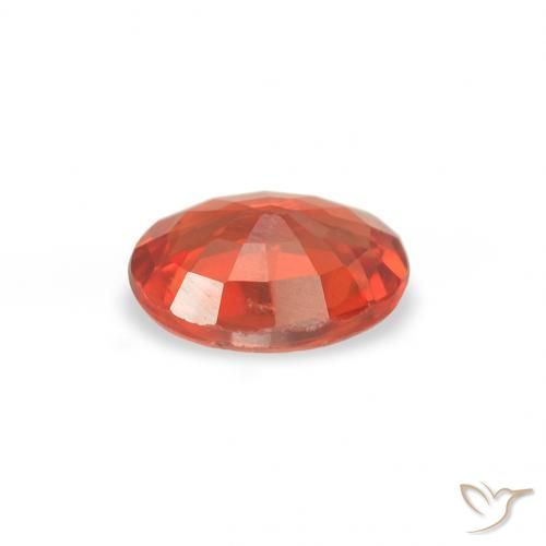 Sapphire Gemstone in 5 x 3.8 mm Size for Sale, Sapphire Stone in Bright Crimson Red Color