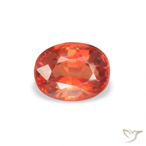 0.52ct Natural Reddish Orange Sapphire, Oval, VVS