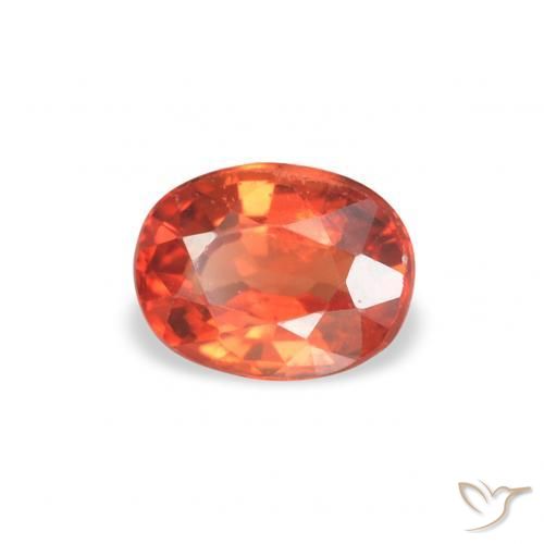 0.52 ct Red Sapphire Stone, Natural Sapphire in Oval Facet Shape for Sale