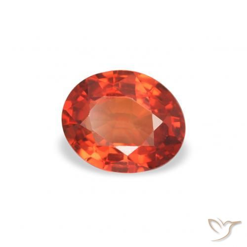 0.41 ct Red Sapphire Stone, Natural Sapphire in Oval Facet Shape for Sale