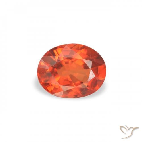 0.39ct Natural Fire Orange Sapphire, Oval, VS
