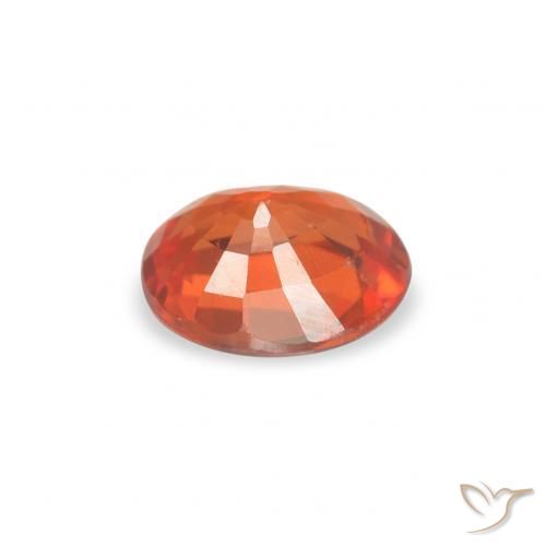 Sapphire Gemstone in 4.9 x 3.8 mm Size for Sale, Sapphire Stone in Fire Orange Color