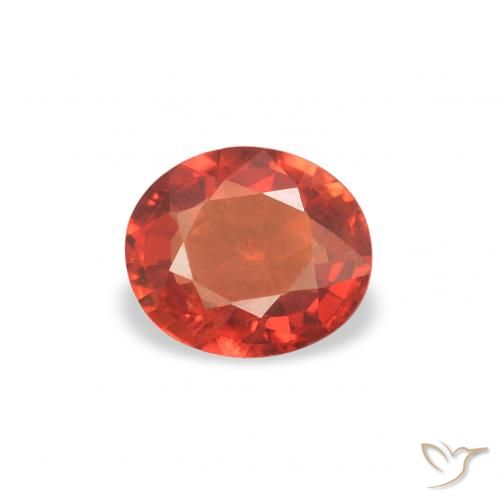 0.36ct Natural Warm Orange Sapphire, Oval, VS