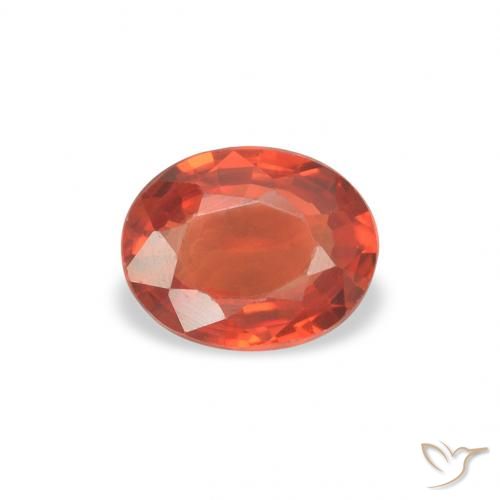 0.39ct Natural Reddish Orange Sapphire, Oval, VS