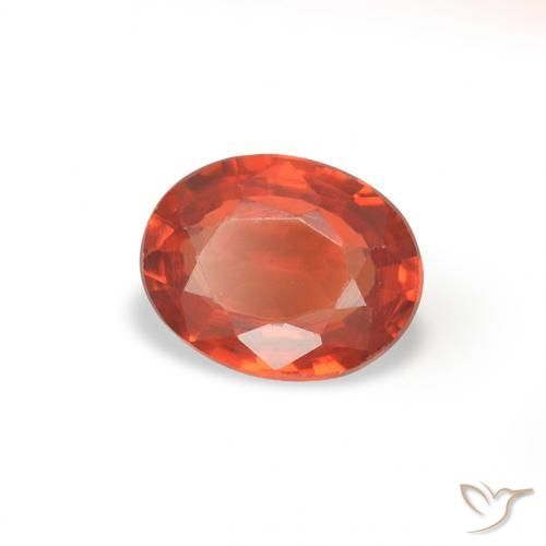 0.39 ct Red Sapphire Stone, Natural Sapphire in Oval Facet Shape for Sale