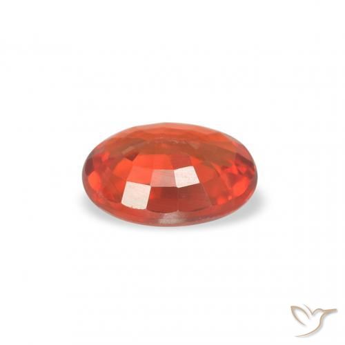 Sapphire Gemstone in 5 x 4 mm (calibrated) Size for Sale, Sapphire Stone in Reddish Orange Color