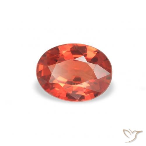 0.36 ct Red Sapphire Stone, Natural Sapphire in Oval Facet Shape for Sale