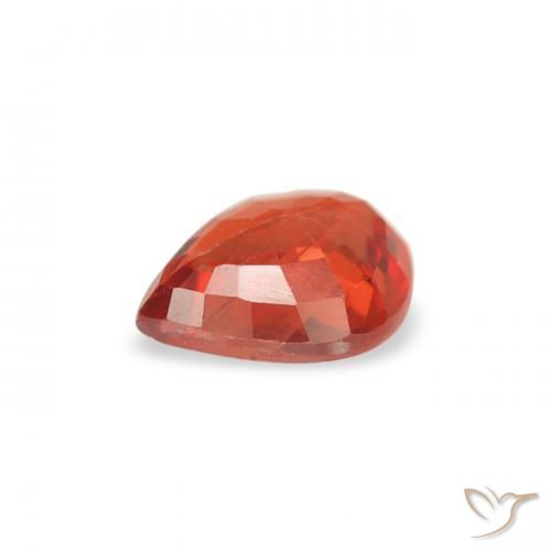Sapphire Gemstone in 5.3 x 4.2 mm Size for Sale, Sapphire Stone in Fire Orange Color