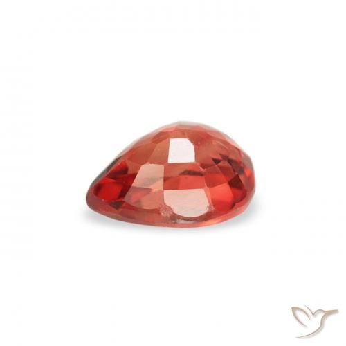 Sapphire Gemstone in 5 x 3.9 mm Size for Sale, Sapphire Stone in Medium Red Color