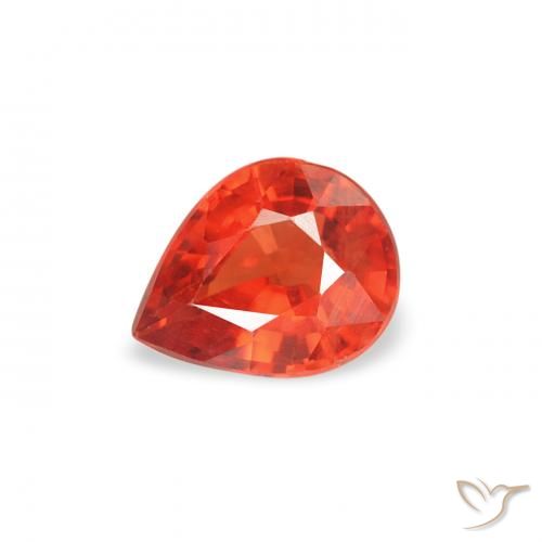 0.42ct Natural Intense Red Sapphire, Pear Shape, VS
