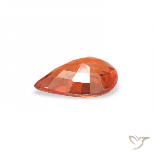 Sapphire Gemstone in 6 x 4 mm (calibrated) Size for Sale, Sapphire Stone in Reddish Orange Color