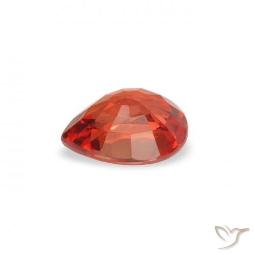 Sapphire Gemstone in 5 x 4 mm (calibrated) Size for Sale, Sapphire Stone in Medium Orange Color