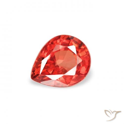 0.49ct Natural Intense Red Sapphire, Pear Shape, VS