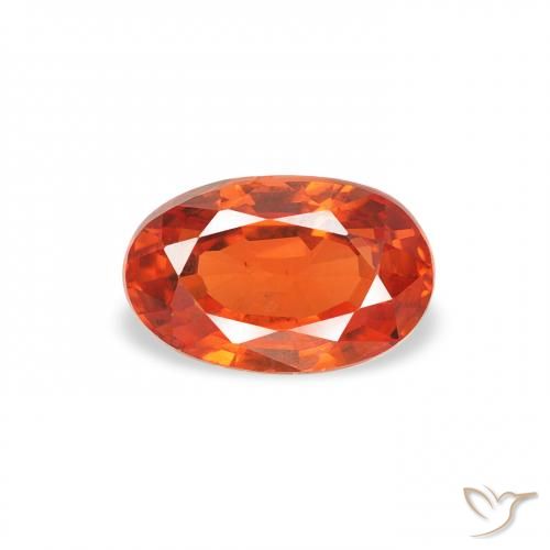 0.76ct Natural Reddish Orange Sapphire, Oval, VS