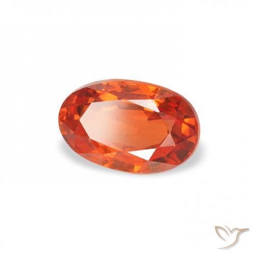0.76 ct Red Sapphire Stone, Natural Sapphire in Oval Facet Shape for Sale