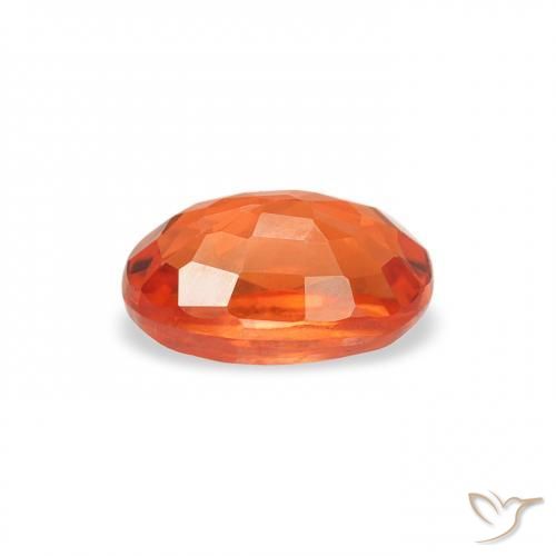 Sapphire Gemstone in 6 x 4 mm (calibrated) Size for Sale, Sapphire Stone in Reddish Orange Color
