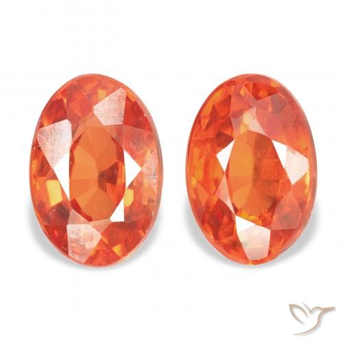1.60ctw Natural Medium Orange Sapphire, Oval, VS