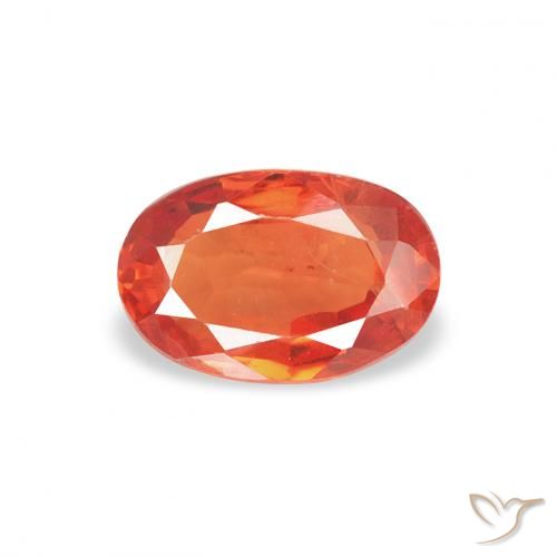 0.67ct Natural Medium Orange Sapphire, Oval, VS
