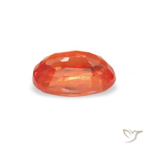 Sapphire Gemstone in 6 x 4 mm (calibrated) Size for Sale, Sapphire Stone in Medium Orange Color